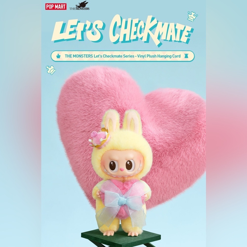 💝[Newinbox Labubu] THE MONSTERS Let’s Checkmate Series-Vinyl Plush Hanging Card
